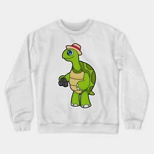 Turtle as Photographer with Camera Crewneck Sweatshirt